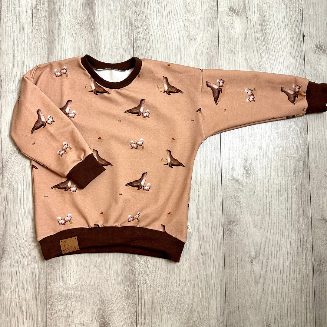 Oversized Sweater Gr. 104 Seehund Robin
