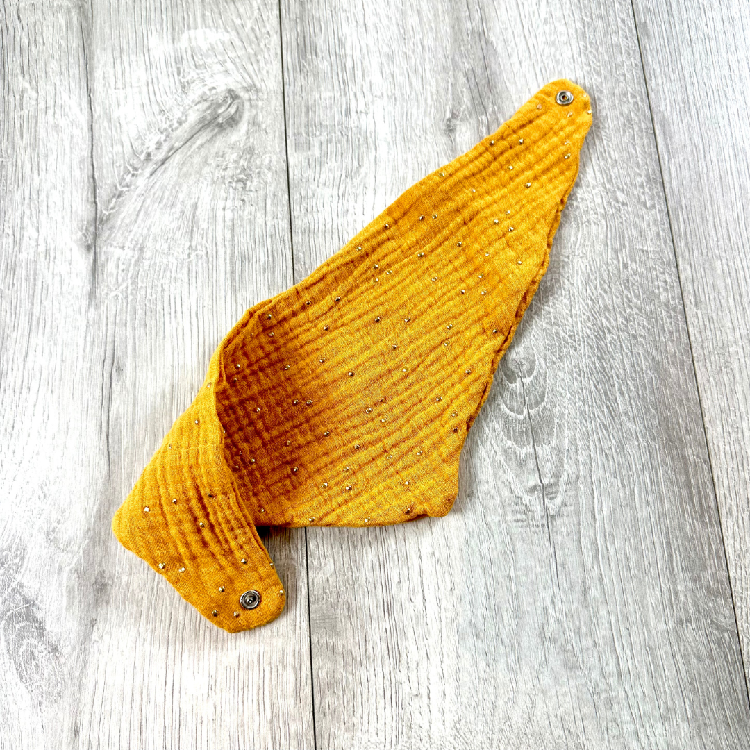 Sabberlätzchen Musselin gelb