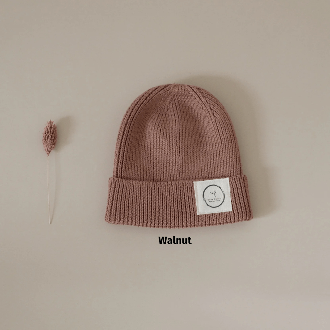Strickbeanie walnut