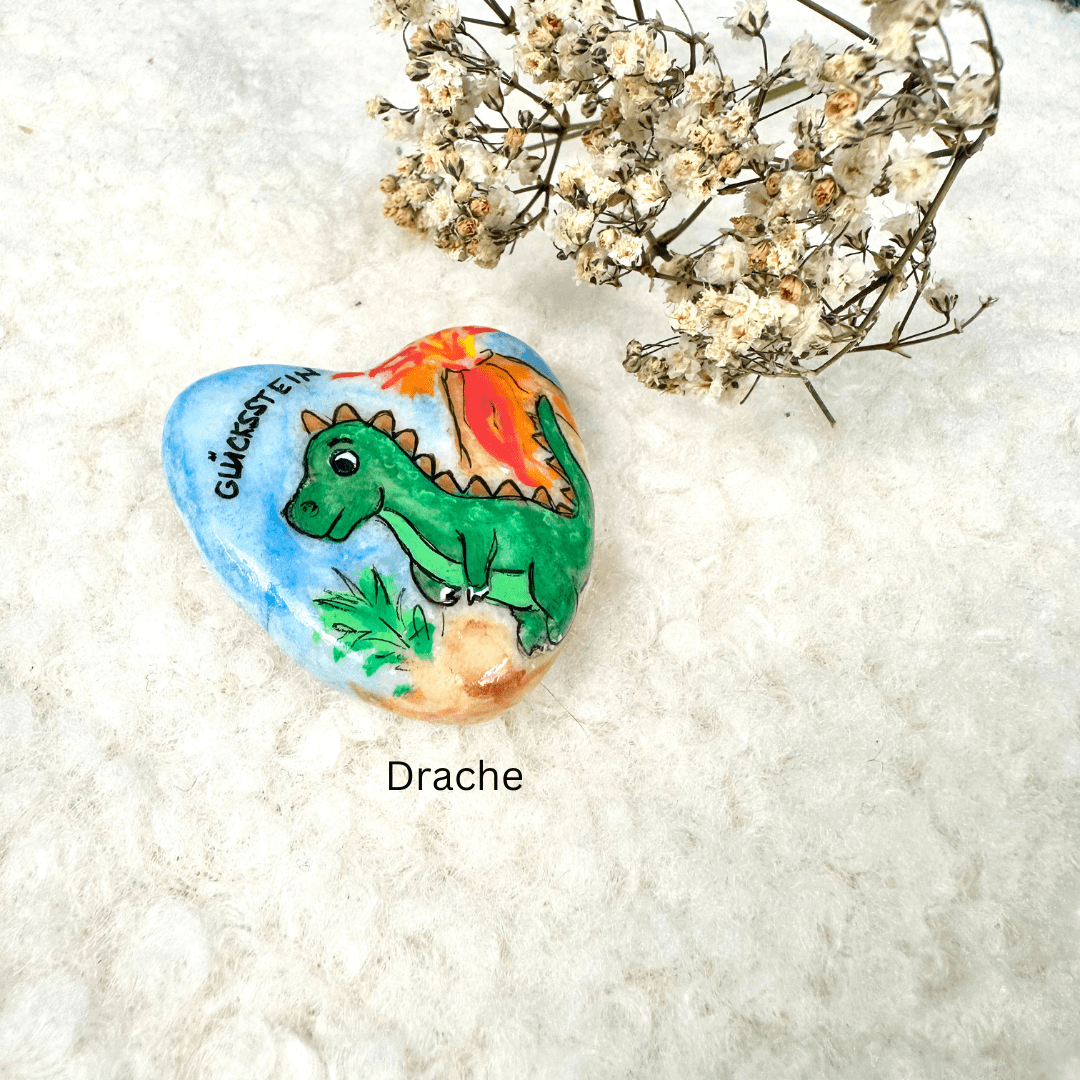 Drache auf Herzstein