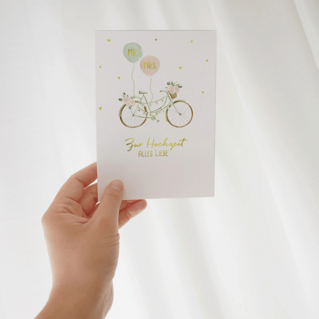 weiss mit Fahrrad