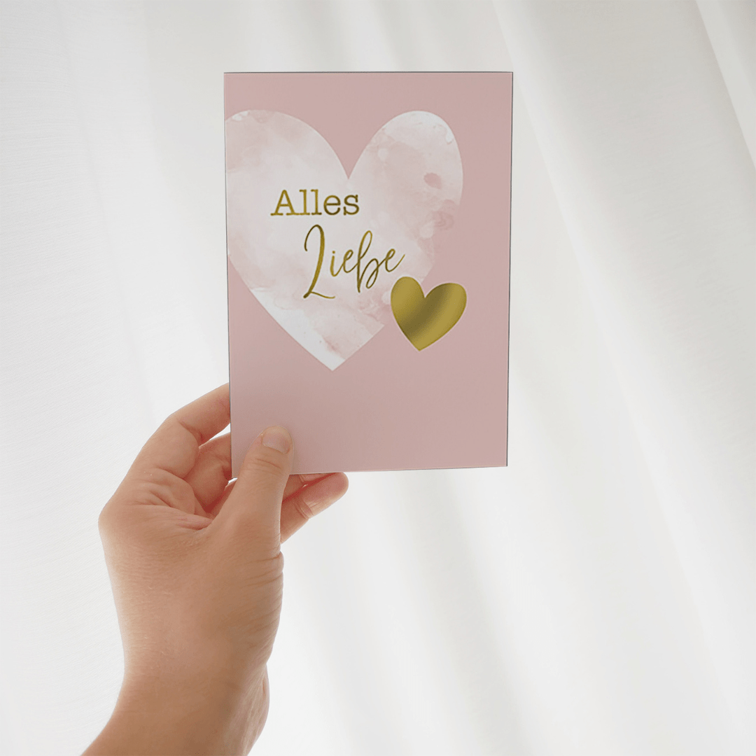 rosa Karte alles liebe