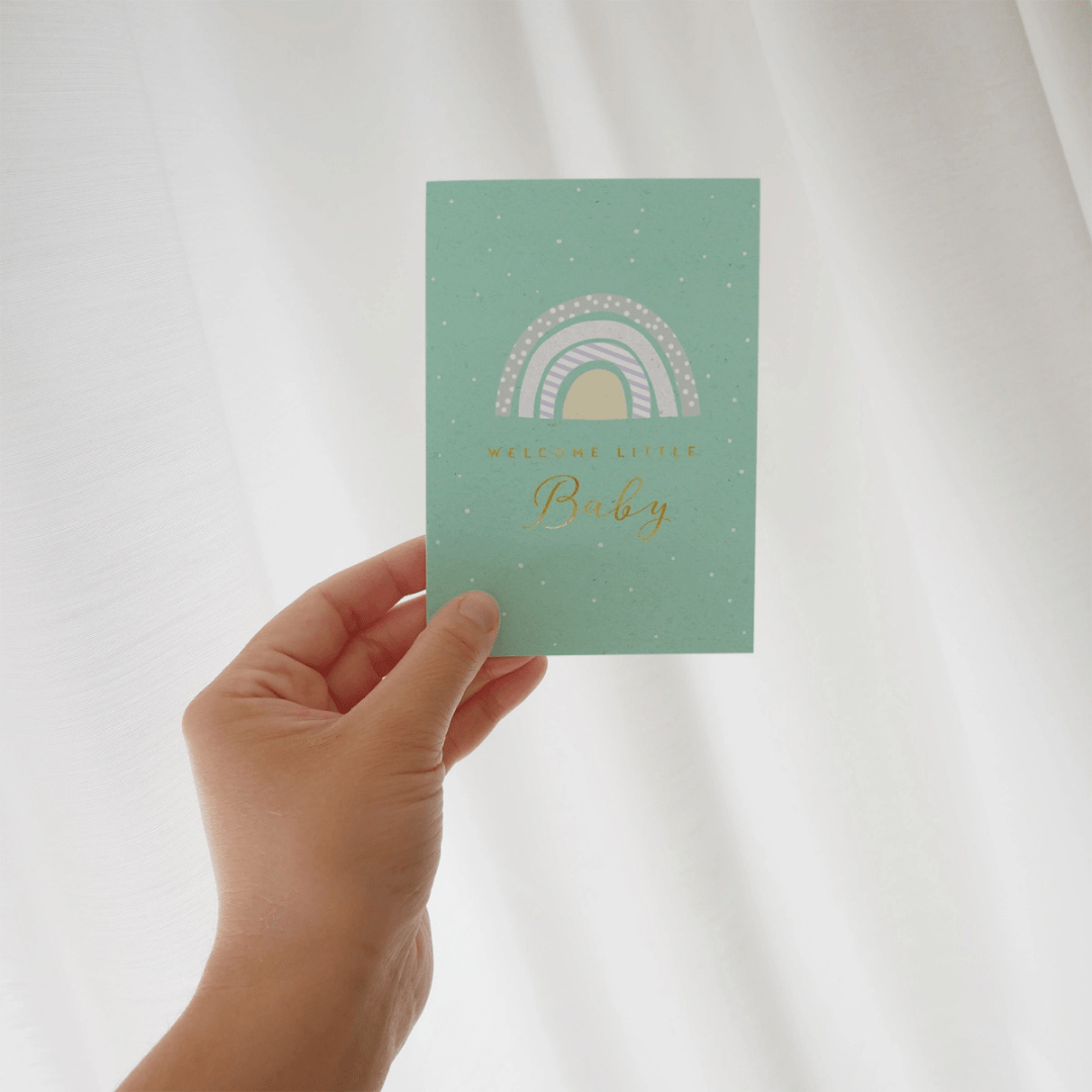 mint grün mit Regenbogen