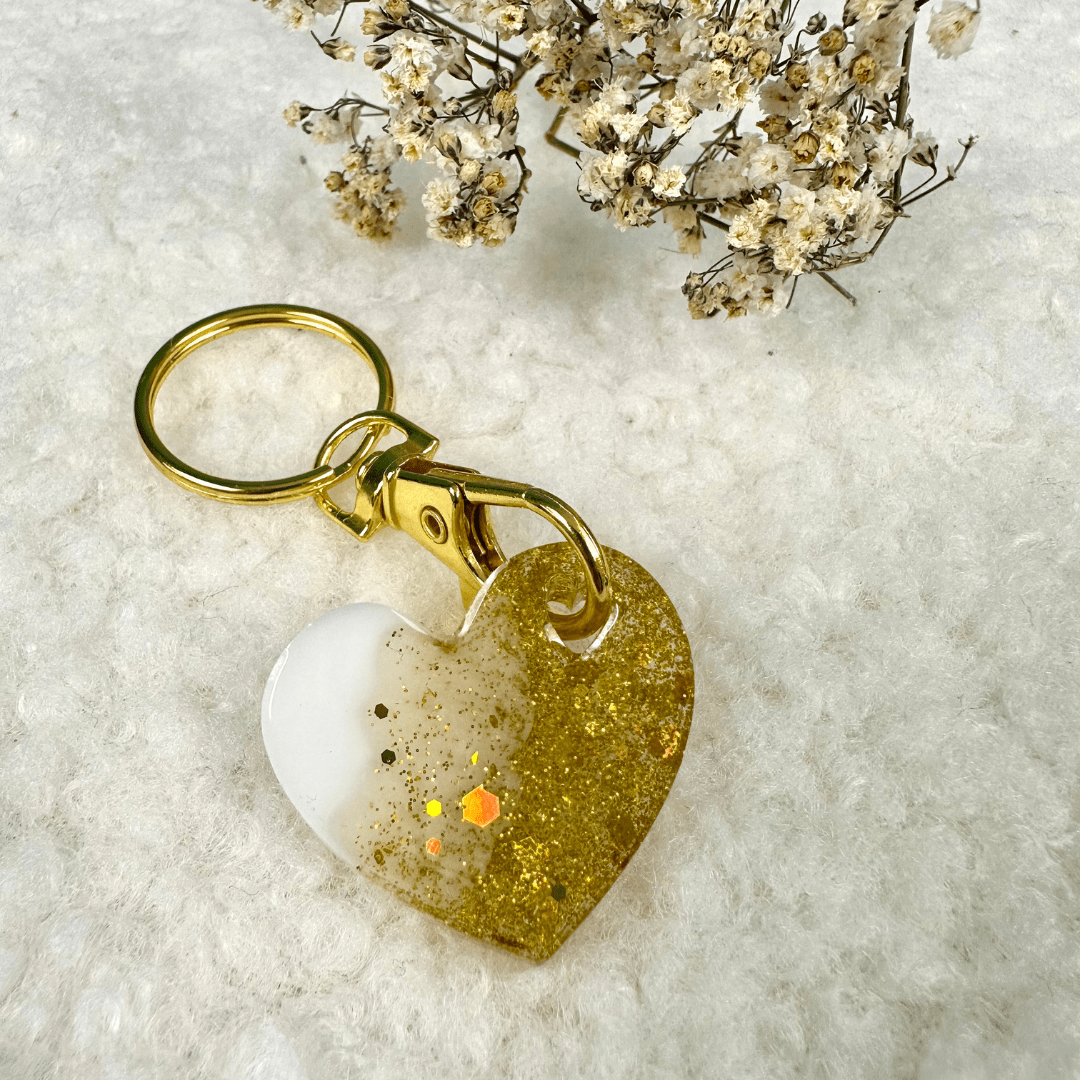 gold/weisses herz