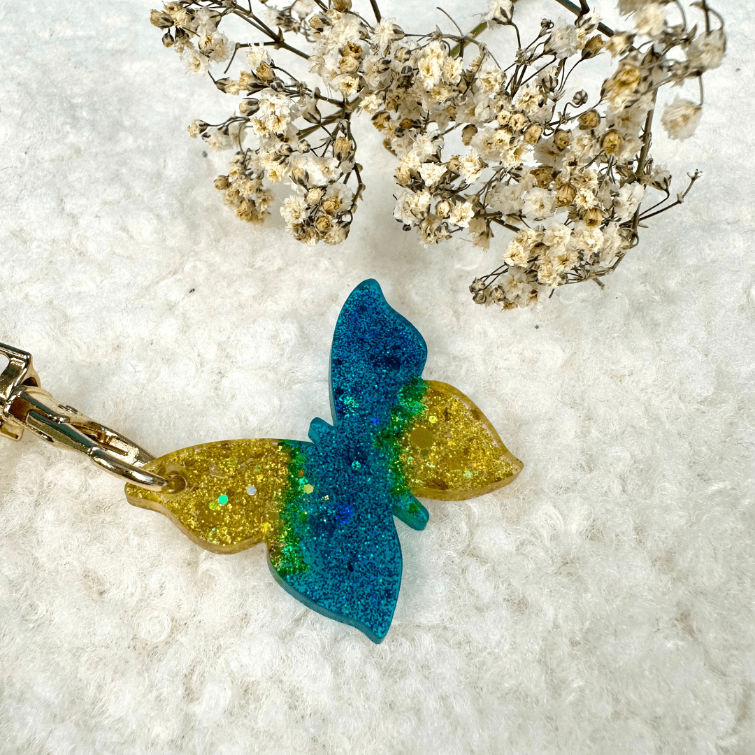 blau goldener Schmetterling