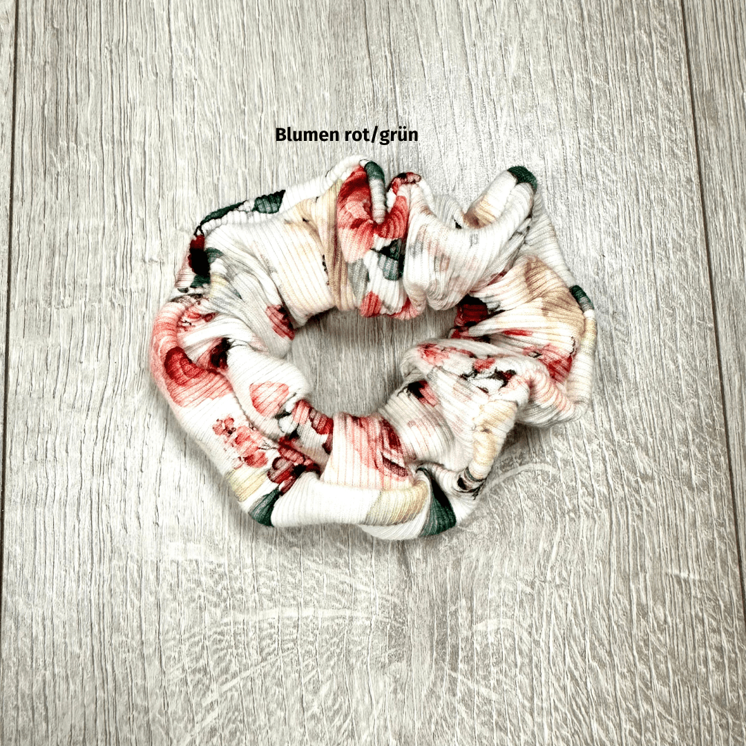 Haargummi weiss mit blumen