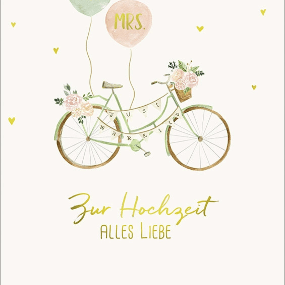 Zur Hochzeit alles liebe