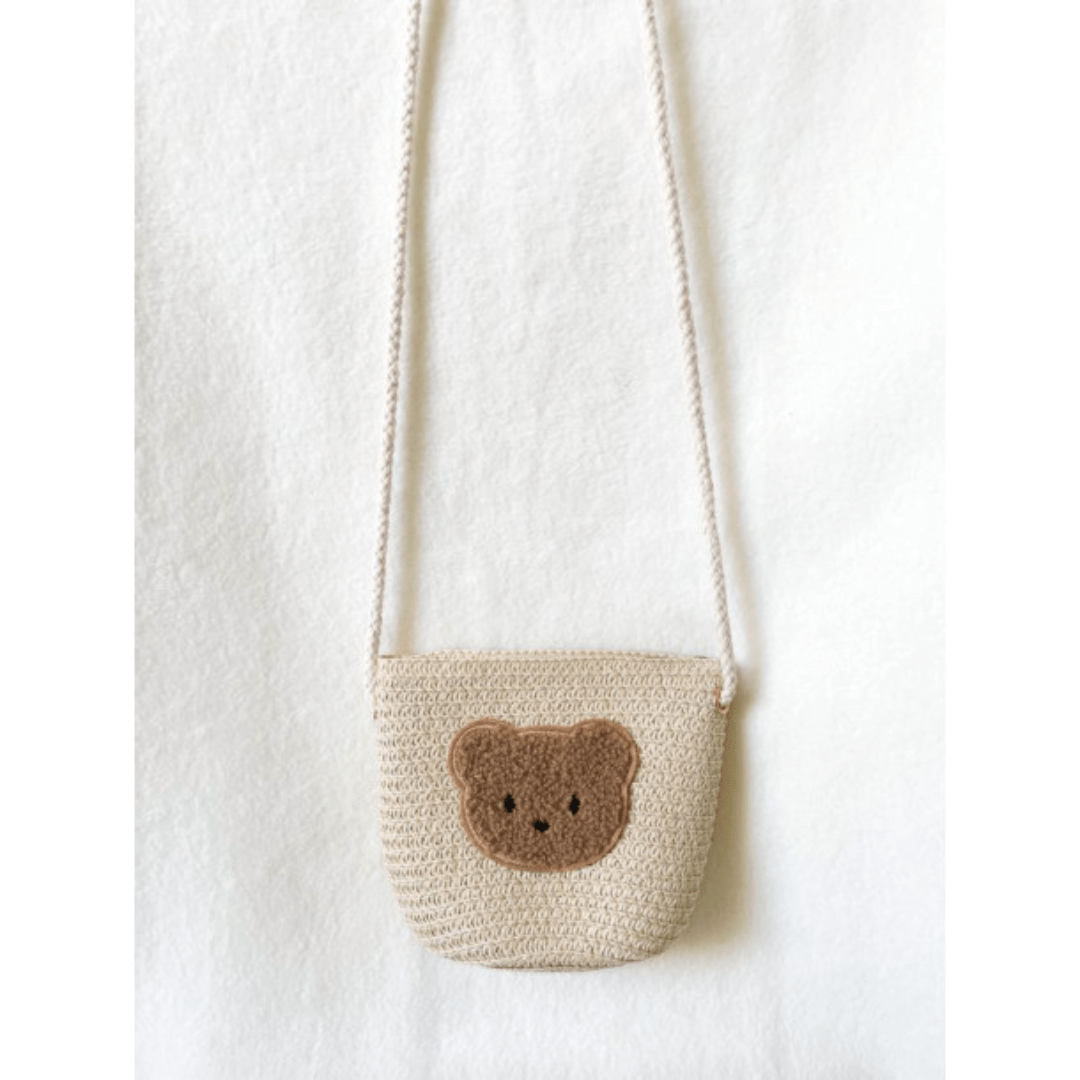 Kinder Umhängetäschli Bär und Blume