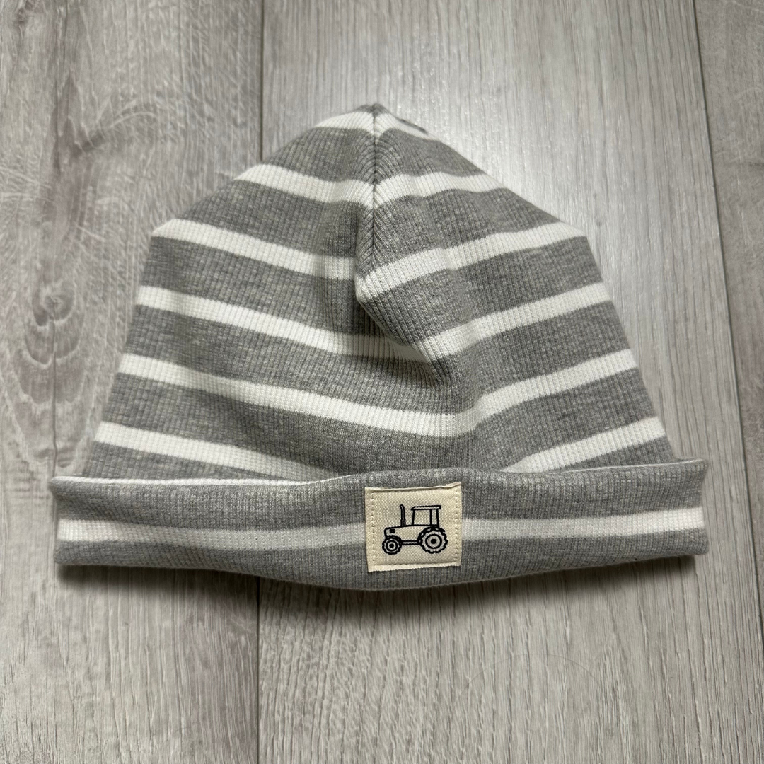 Beanie Gr. 49-51cm Ribjersey grau