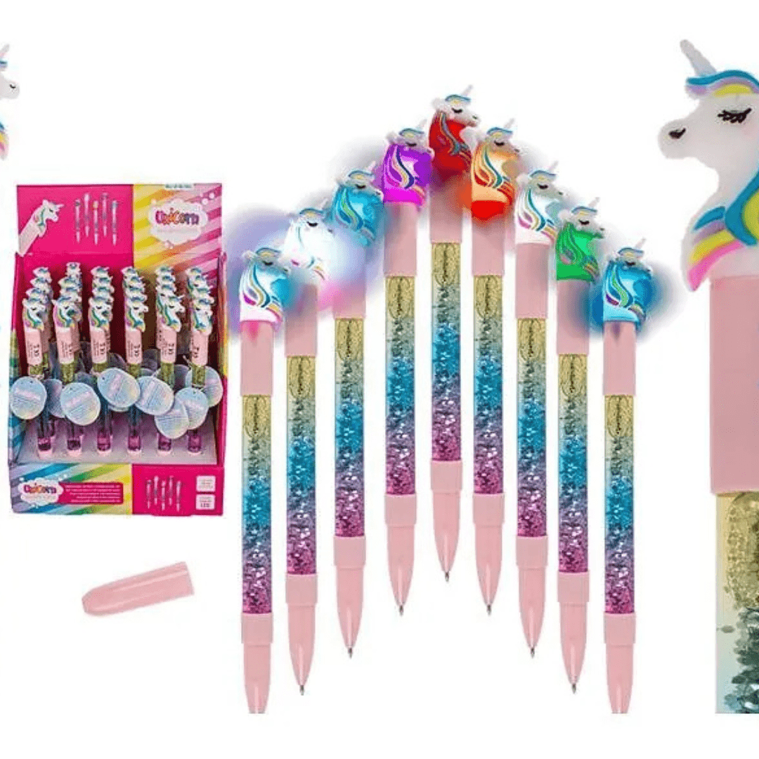 mit Glitter und Einhorn