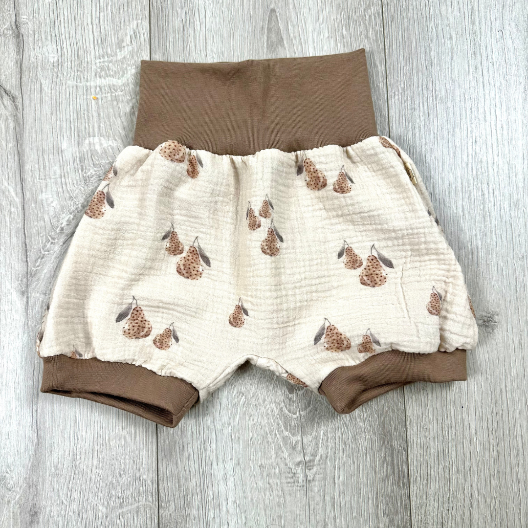 beige mit Birnen aus Musselin