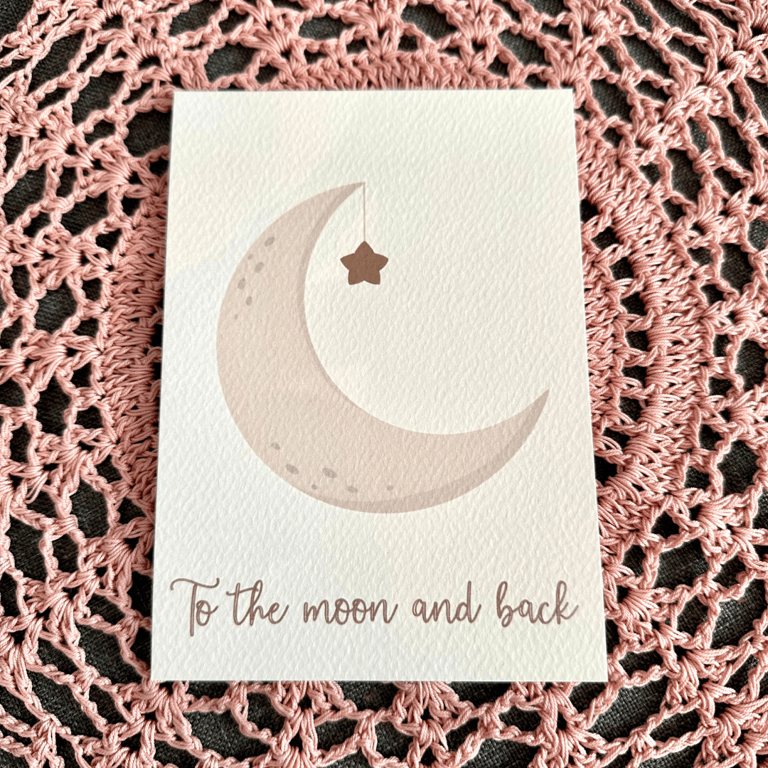 mond auf weisser karte