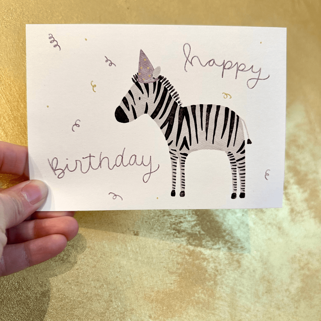 handgezeichnete Zebrakarte