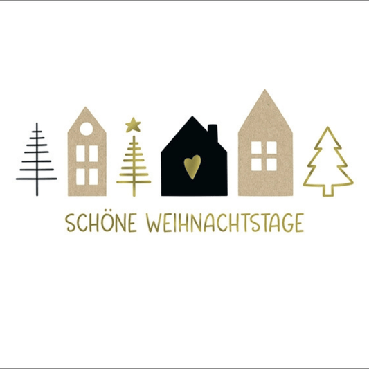 Weisse edle Karte mit Häuser